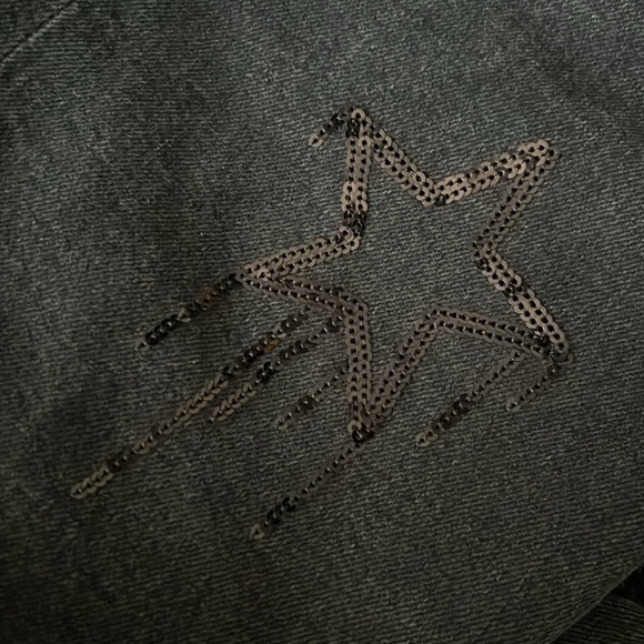 NWT PAIGE Jacqueline High Rise Straight Crop Dripping Sequins Black Size 24 - Picture 6 of 6